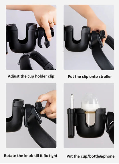 2-in-1 Drink/Phone holder for Prams and Strollers